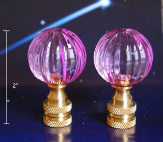 Gorgeous PURPLE Crystal PUMPKIN Lamp Shade Finials