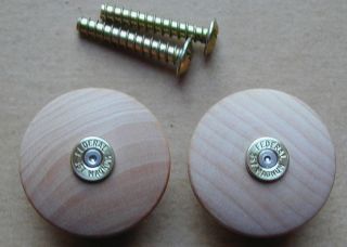   357 magnum Bullet Brass Shell Casing Knobs wood Gun Cabinet USA made