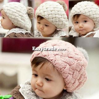   Cute Winter Warm Knit Crochet Beanie Hat Gift 3Colors Baby 2012 New