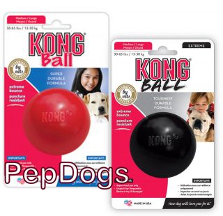 KONG Dog Solid DURABLE Rubber Ball Toy 3 Medium / Large   Puncture 