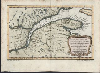   Quebec New Brunswick 1757 Canada original antique engraved map