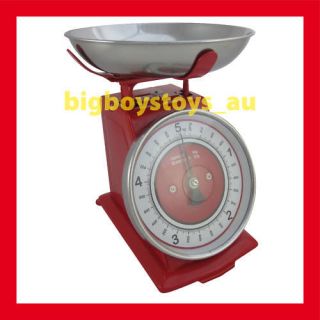 5KG RETRO VINTAGE LOOK KITCHEN SCALES COOKING RED★
