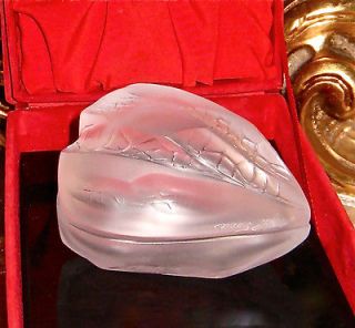 OMG Auth New in Box LALIQUE Crystal vase Heart figurine box 