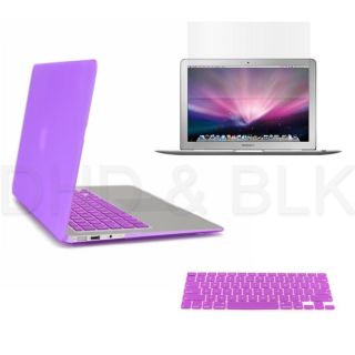   Purple Hard Case for Macbook Air 13 + Keyboard Cover + Screen Guard