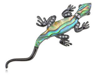  Reptile Green Enamel Paint Lizard Critter Pin Costume Jewelry Brooch