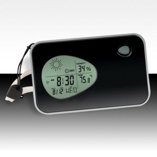 Weather Station Indoor Outdoor Keychain Alarm Clock LCD Temperature 