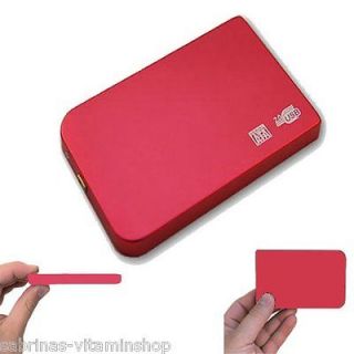   External USB Hard Drive Portable Pocket for PS3 Laptop Apple Mac RED