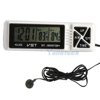 New LCD Digital Car Vehicle Thermometer Monitor Calendar Alarm Frost 