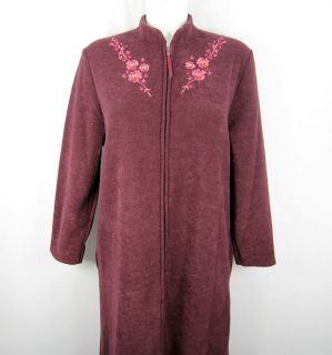 Ladies Zip Dressing gown Marks & Spencers M&S long length 46 inch 