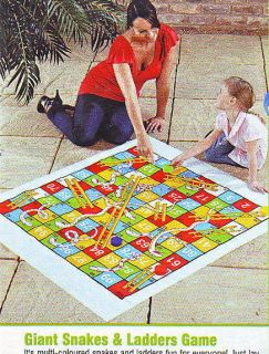 GIANT SNAKES AND LADDERS GAME INDOORS OR OUTDOORS WITH GIANT DICE