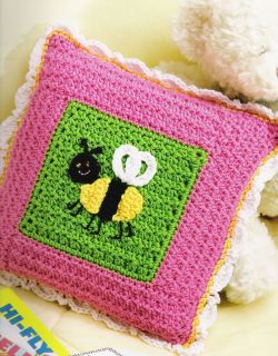   Crochet 2005 Hardcover Carol Alexander Bee Pillow Ladybug Rug Afghan