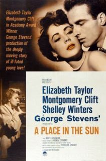 PLACE IN THE SUN Large U.S Movie Poster MONTGOMERY CLIFT   ELIZABETH 