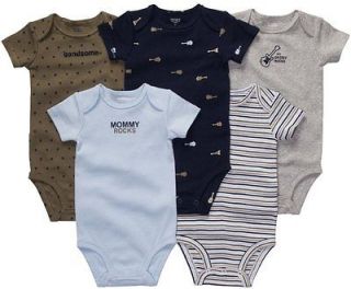 Carters Baby Boy 5Pack Short Sleeve Bodysuit Nautical Theme 9 18 24 
