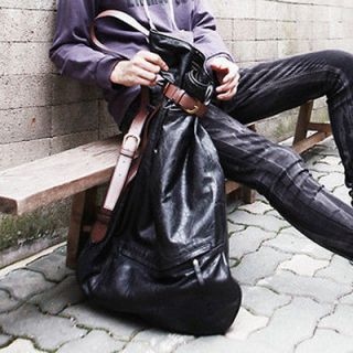   Black PU Leather Backpack Personality Irregular Bags Handbags AP95