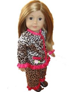   Print PJs with Pink Made To fit American Girl 18 Inch Doll Journey