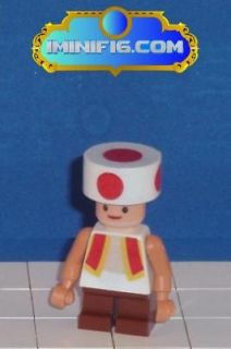 Custom LEGO Super Mario game figure Toad (red)