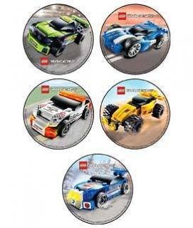 Circle Stickers ★ Lego Racers Race Cars Speed Off Road 