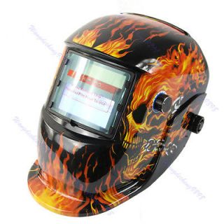 New Flame Skull Auto Darkening Mig Tig Mag Welding Grinding Helmet 