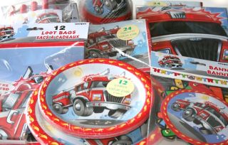 FIRE TRUCK Birthday Party Supplies ~ MANY CHOICES ~ 