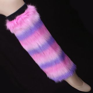 NEW Boot Cuff Fluffy Soft Furry Faux Fur Leg Warmers Boot Toppers Pink