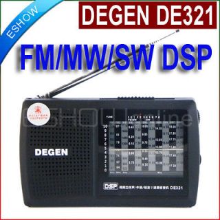 DEGEN DE321 FM Stereo MW SW Radio DSP World Band Receiver