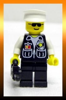 LEGO Town/Police Series SHERIFF w/ White Cap & Walkie Talkie Mini 