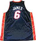 LEBRON JAMES 2012 MIAMI HEAT BLACK AND WHITE AUTHENTIC ADULT JERSEY 