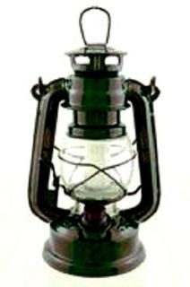 GREEN hurricane LED 7 1/2 in lamp emergency light lantern hanging 