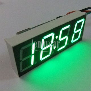 56 LED Electric Digital Clock Time DC 7 30V Green LED 12V/24V 