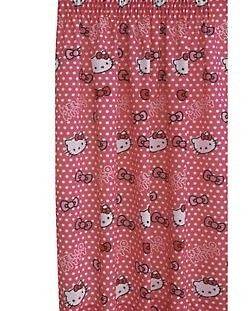 HELLO KITTY CANDY SPOTS PINK READY MADE CURTAINS 66x54