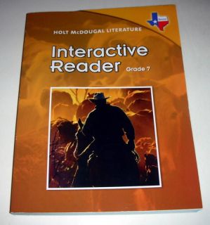 Holt McDougal LITERATURE Interactive Reader, Grade 7, 2010, SC