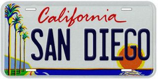 San Diego California Aluminum Novelty Tag Car License Plate