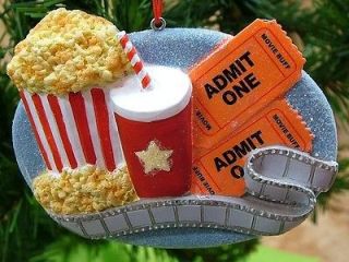 New Movie Film Theater Buff Popcorn Christmas Ornament