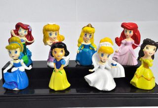   Figures Cake Toppers  Snow White Little Mermaid Belle 8Pcs set