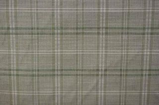 Laura Ashley Green Cotton Plaid Drape Upholstery Fabric