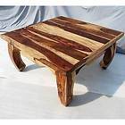   Large Rustic Sofa Cocktail Square Coffee Table Living Room Furniture
