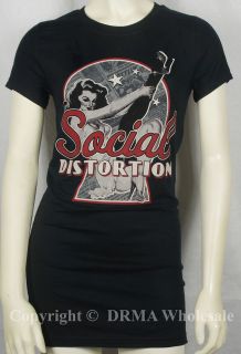 Authentic SOCIAL DISTORTION Pin UP Girl Junior T Shirt S M L XL 2XL 