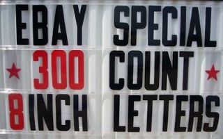 ON 9 plastic SIGN LETTERS & NUMBERS 300 pc Set