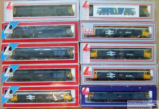 Lima OO Scale Class 50 Diesel Locomotives In BR Blue Livery 