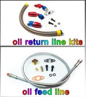 Oil Return+Oil Feed Drain Line Kit T3 T4 T04E T61 Turbo