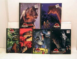1990s Jurassic Park Lot of 6 Notebooks w Lined Pages  Unused (L7470)