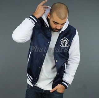   Fashion Sport Jacket College Letterman Baseball Hoodies NY Logo J14