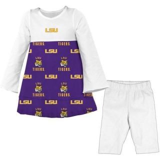 LSU Tigers Louisiana State Girls Dress & Leggings Set
