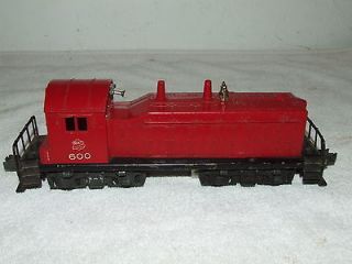 Vintage 1950s Red Lionel Train Diesel M K T Switcher Engine #600,Good 