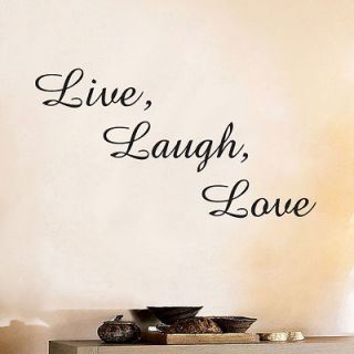 LIVE LAUGH LOVE Modern Inspirational Quote Vinyl Wall Decor Window 