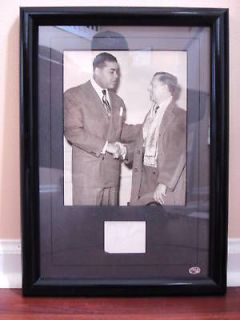 Joe Louis 8 X 10 w/Cut Signature Matted and Framed