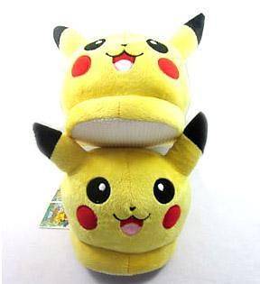 Nintendo Pokemon Pikachu 11 Adult Plush Slipper 1 Pair Anime cosplay
