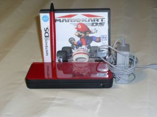 SUPER Red Nintendo DSi XL Limited Edition with Mario Kart DS game USED