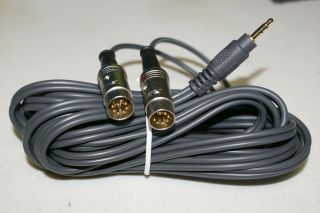   Olufsen Type For Beolab 3 Two  7pin DIN Males to 3.5mm Cable 9ft NEW