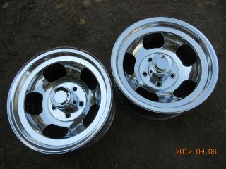 JUST POLISHED 15x8.5 SLOT MAG WHEELS CHEVY TRUCK VAN MAGS GASSER INDY 